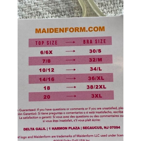 Maidenform Girls' 32A Medium Seamless 3-Pack Beginner Crop Bra - Picture 4 of 5